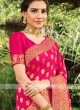 Pink Color Weaving Work Saree